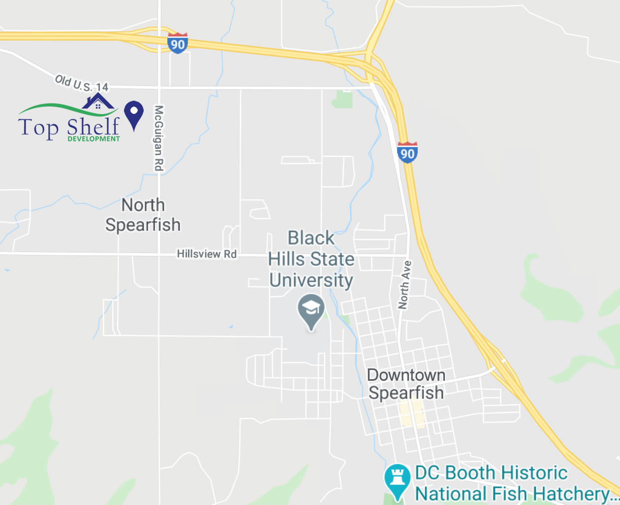 Top Shelf Location Map